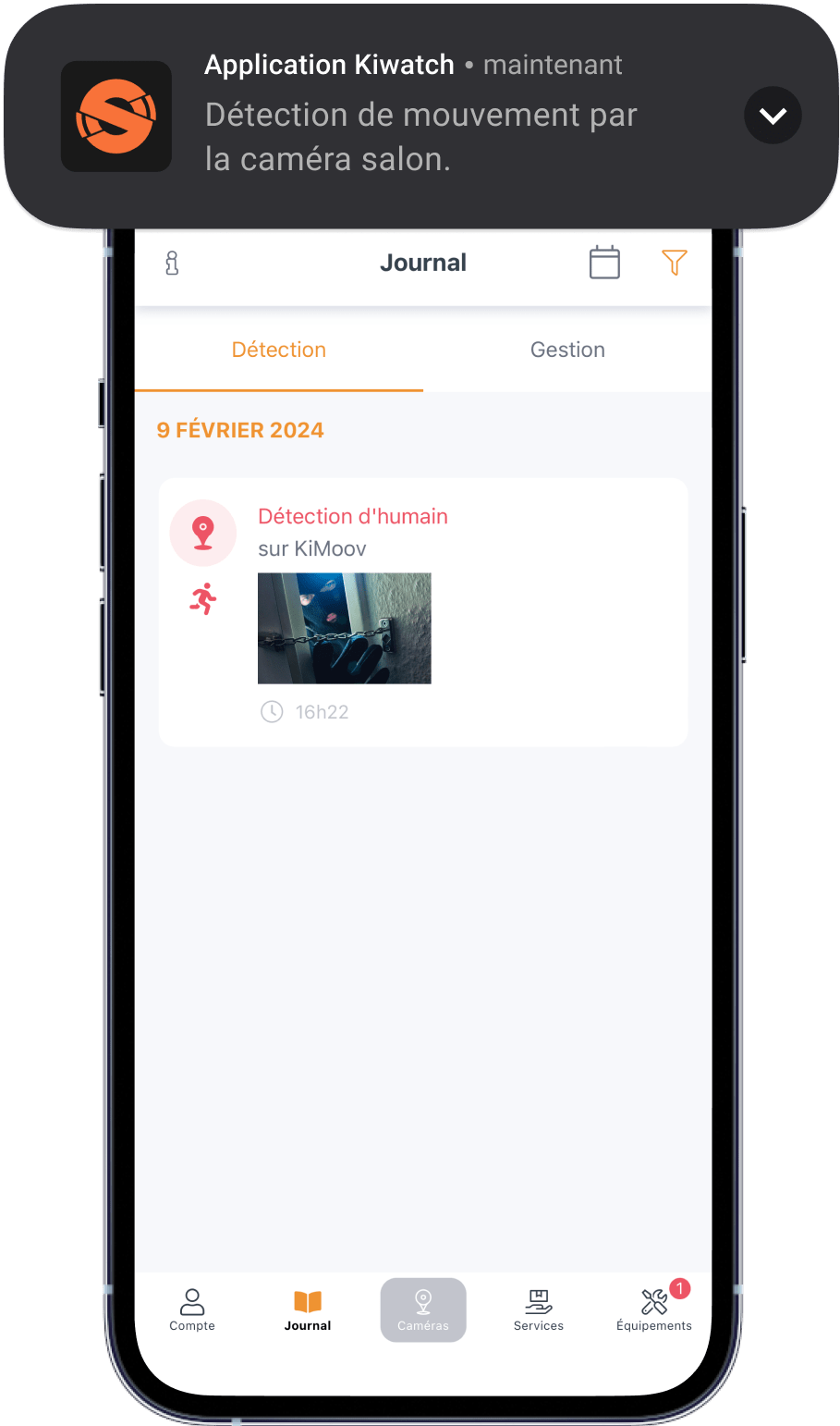 recevoir notification kiwatch alerte